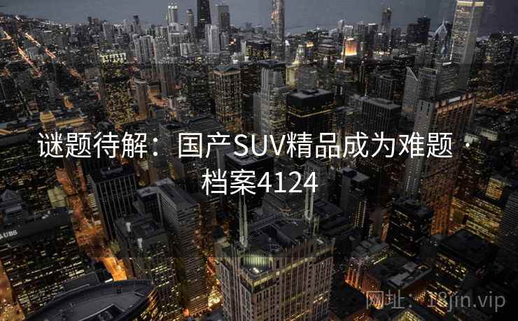 谜题待解：国产SUV精品成为难题 · 档案4124