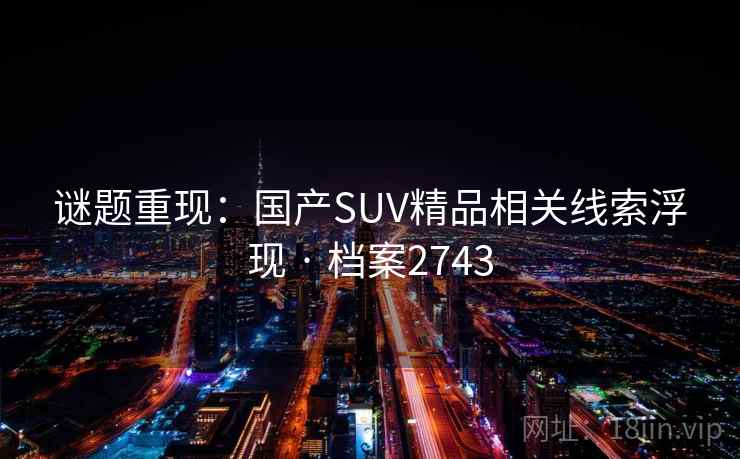 谜题重现：国产SUV精品相关线索浮现 · 档案2743