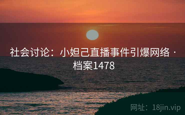 社会讨论：小妲己直播事件引爆网络 · 档案1478