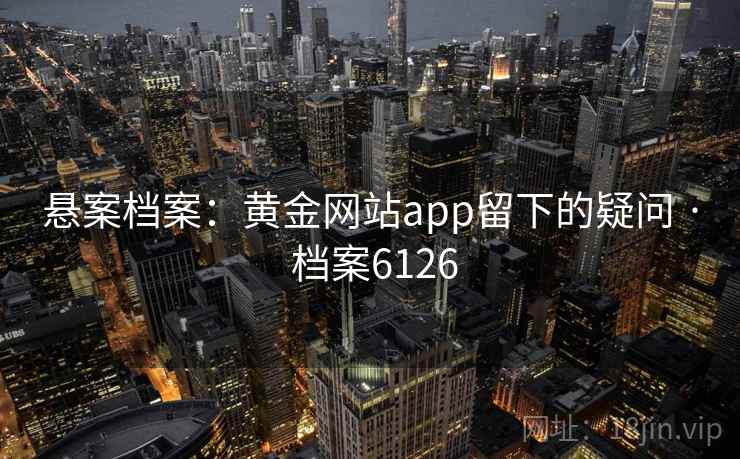 悬案档案：黄金网站app留下的疑问 · 档案6126